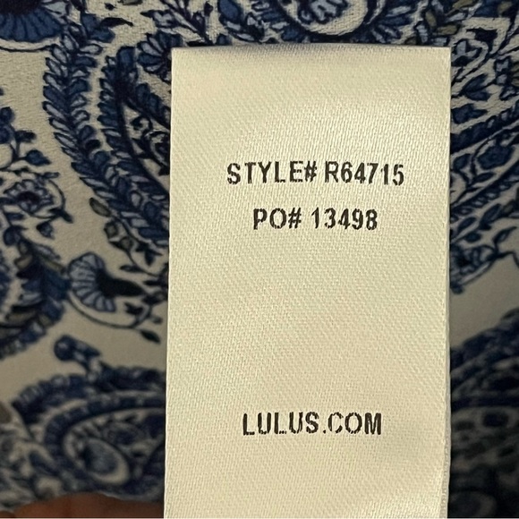 Women’s Lulus Taj Mahal Tour Lined Shift Dress in Blue & White Size Medium - Picture 8 of 12